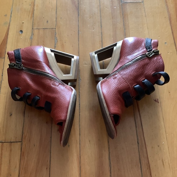 A.S.98 artsy funky heels lace up sandals - Picture 3 of 8